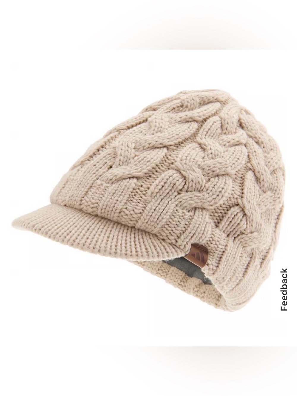 Adidas Women’s Crystal 2 Brimmer Knit Hat- Beige